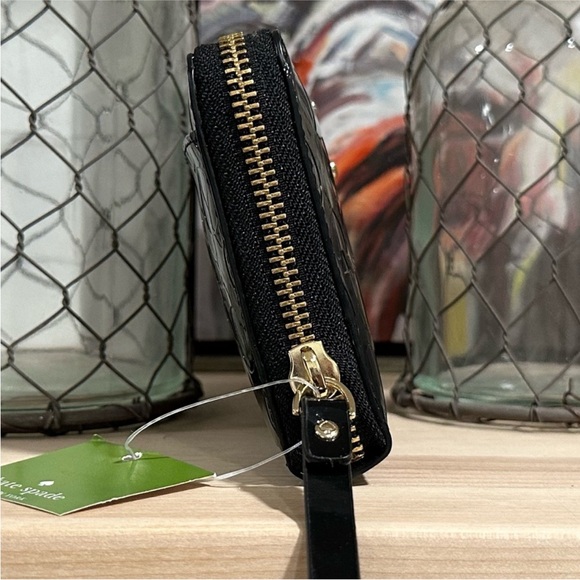 New! Kate Spade Neda Wallet Yaletown Black Patent Polyvinyl - Picture 7 of 14